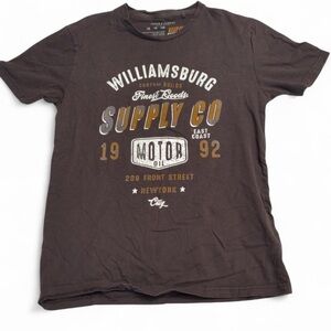 Denim & Flower Dark Brown Graphic Tee